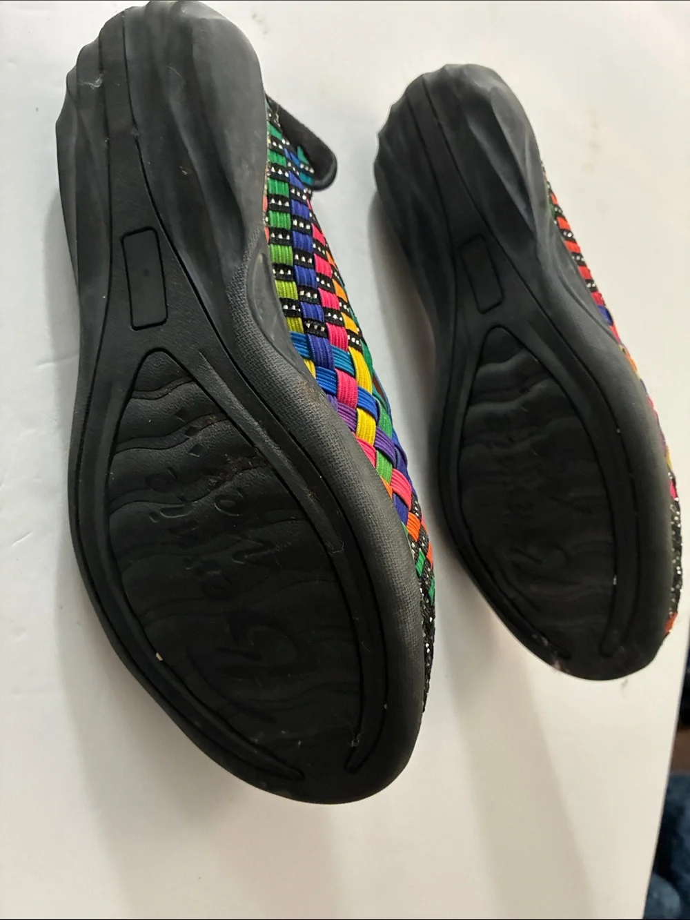bernie mev. Rainbow Woven Ballet Flats , size 6 in excellent condition